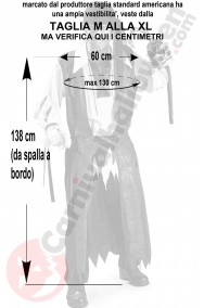 Misure del costume da pirata uomo