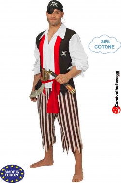 Vestito di carnevale da Pirata Uomo bucaniere