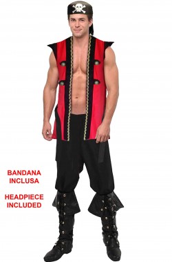Costume da pirata uomo corsaro elegante