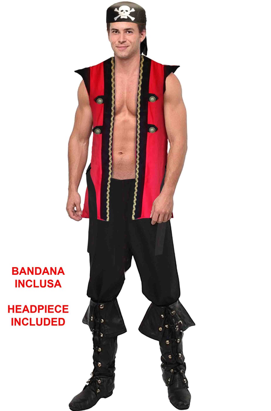 Costume da pirata uomo corsaro elegante