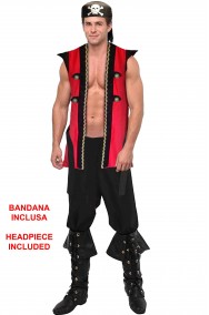Costume da pirata uomo corsaro elegante