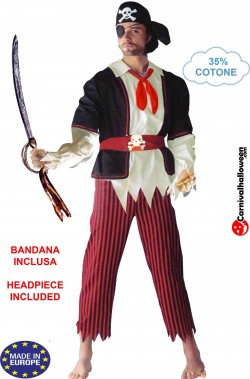 Costume da Pirata da uomo di tessuto robusto con cotone