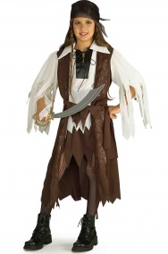Costume da piratessa bambina dei sette mari