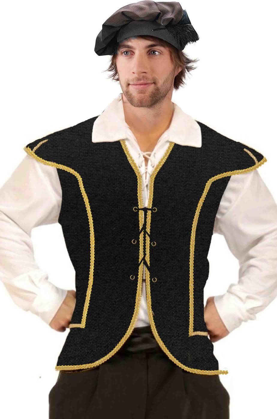 Gilet nero giacca senza maniche 700 veneziano