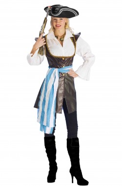 Costume piratessa corsara in finta pelle