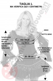 Misure abito nero camicia e gonna taglia L