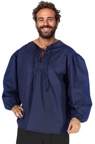 Camicia rinascimentale blu Shakespeare