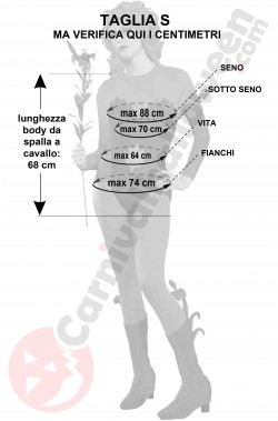 Misure del costume di Poison Ivy taglia S