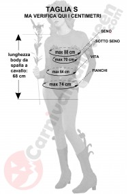 Misure del costume di Poison Ivy taglia S