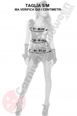 Misure costume di Poison Ivy sexy corta taglia S M