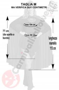 Misure costume di Supergirl adulta taglia M