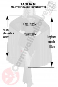 Misure costume di Supergirl adulta taglia M