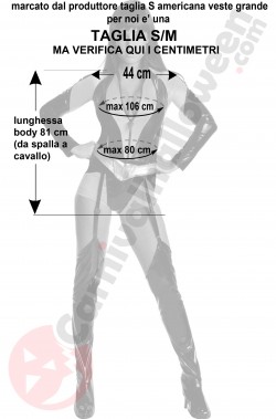 Misure del costume Spettro di Seta Watchmen taglia SM