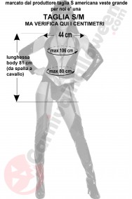 Misure del costume Spettro di Seta Watchmen taglia SM