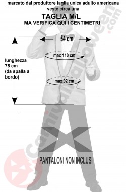 Misure giacca anni 50 azzurra taglia M L