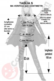 Misure del costume di Batgirl bellissimo taglia S