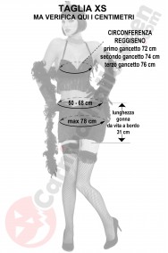 Misure costume anni 20 flapper sexy