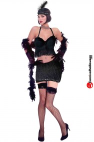 Vestito anni 20 flapper sexy Music Legs