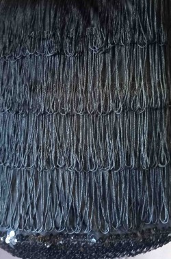 Gonna nera con frange flapper nera