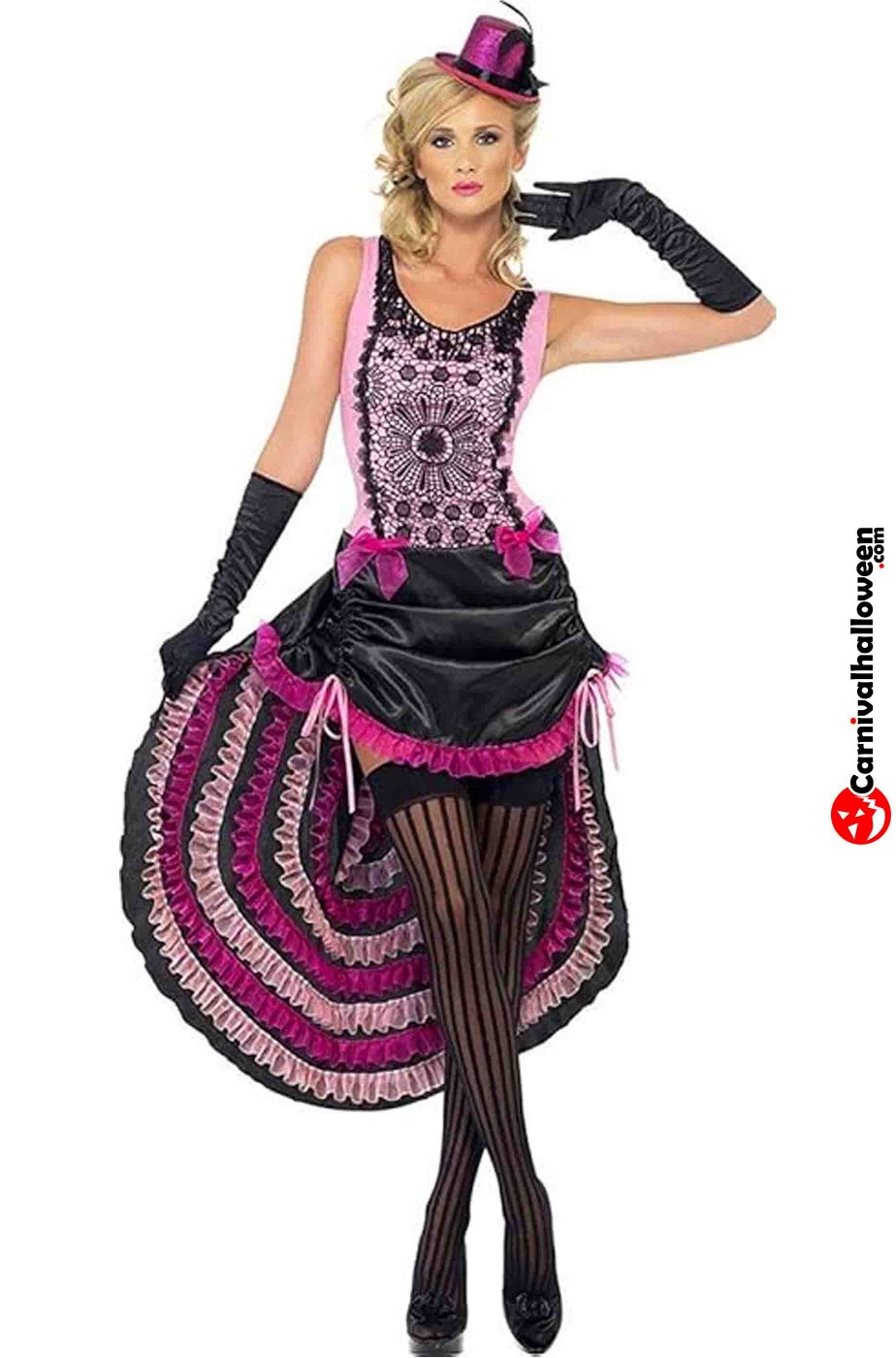 Costume donna sexy burlesque vampira can can