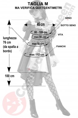 Misure costume dama 800 lolita taglia M