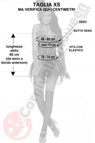 Misure costume da vampira burlesque taglia XS