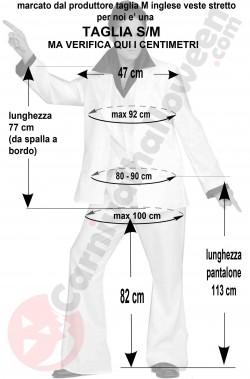 Misure costume di Tony Manero de La Febbre del Sabato Sera