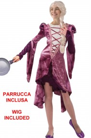 Costume di Rapunzel con parrucca con treccia