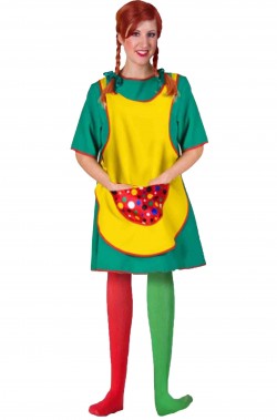 Costume carnevale donna giardiniera calze lunghe delle pippi