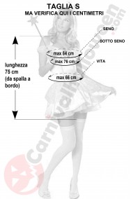 Misure del costume di Glinda Il Mago di Oz taglia S