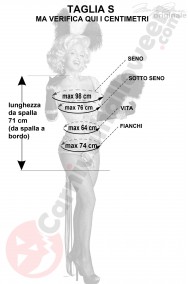 Misure costume di Marilyn Monroe taglia S