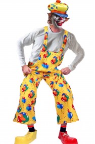 Costume da Pagliaccio adulto salopette e cappello