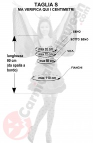 Misure del costume da coccinella donna taglia S