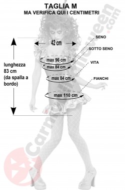 Misure costume da pagliaccio donna taglia S