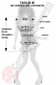 Misure costume da pagliaccio donna taglia S