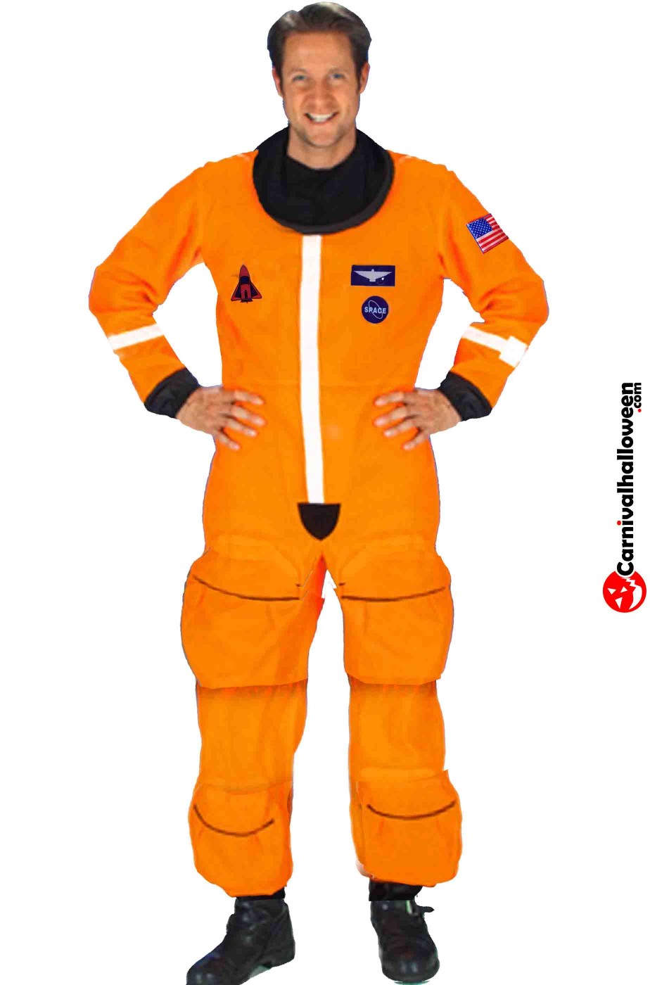 Tuta da astronauta arancione adulto Artemis Space Shuttle