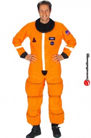Tuta da astronauta arancione adulto Artemis Space Shuttle