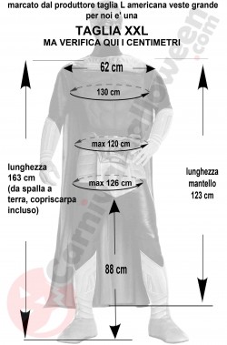 Misure costume da supereroe taglia grande adulto XXL Ozymandias degli Watchmen