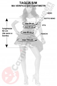 Misure costume da zingara taglia S M