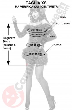 Misure del costume da ballerina spagnola XS