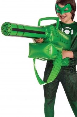 Mitragliatrice giocattolo gonfiabile grande Gatling a nastro di Lanterna Verde