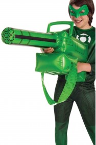 Mitragliatrice giocattolo gonfiabile grande Gatling a nastro di Lanterna Verde