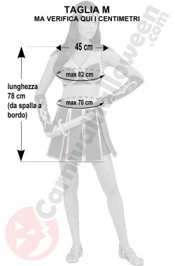 Misure del costume da antica romana amazzone