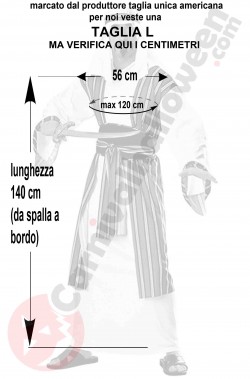 Misure costume da sceicco arabo taglia L