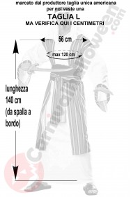 Misure costume da sceicco arabo taglia L