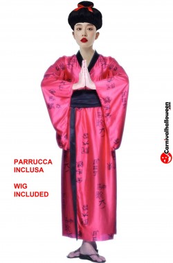 Vestito da giapponesina donna con parrucca