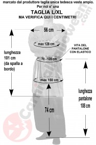 Misure costume da aladino sultano indiano taglia XL