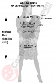 Misure dell'abito vintage verde e nero taglia XS S