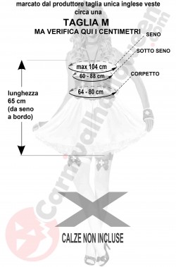 Misure del costume da infermiera taglia M
