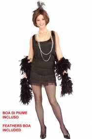 Costume anni 20 donna charleston con boa incluso